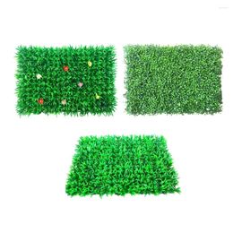 Fleurs décoratives 60x40cm artificiel Gerbe Gerbe carrée Plastique Plante Plant de maison Décoration murale Simulated Garden Yard Turf