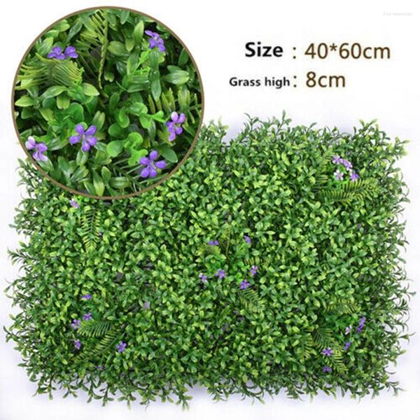Fleurs décoratives 60x40cm Mur vert artificiel paysage maison jardin clôture jungle décor fausses plantes suspendues