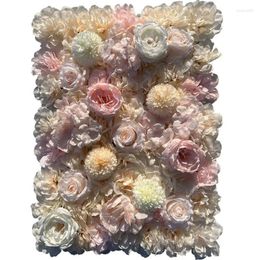 Decoratieve bloemen 60x40cm kunstmatige rozenbloemwand Hydrangea rij simulatie nep bruiloft feestdecoratie achtergrond