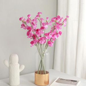 Decoratieve bloemen 62 cm kunstmatige geurige erwten en woonkamer decoratie vlinder tofu pudding pography props