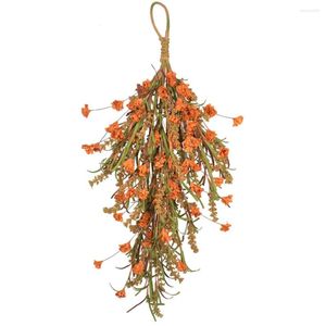 Fleurs décoratives artificielles 64cm, ornements de coupe de Thanksgiving, décoration de linteau Gusui, fleur en papier pour jardin et maison