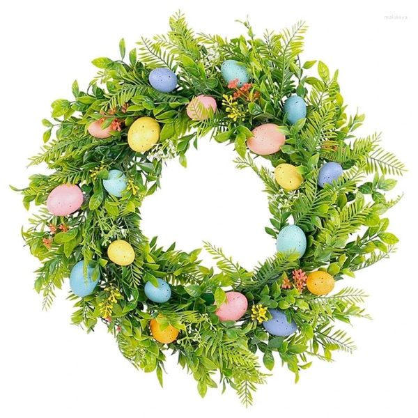 Couronne de fleurs décoratives 652F, œufs de pâques, couronnes de fleurs uniques, artisanat combinant et couleurs pour les décorations de printemps