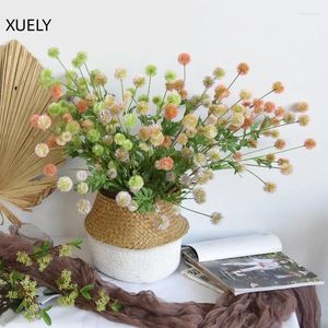 Decoratieve bloemen 65 cm kunstmatige paardenbloem nep zijden bloemen kleine doornbal hortensia simulatie planten voor thuisbasis decor lay -out