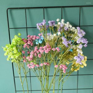 Fleurs décoratives 65 cm Real Touch Artificial Gypsophila Flower Branch Christmas Halloween Year Party Party Home Decor Fake Bouquet