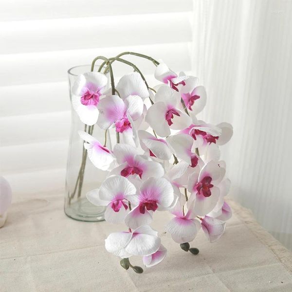 Fleurs décoratives 66 cm artificiel Silk Orchid Branch Mariage Home Decoration Salon Room Birthday Party Fake Arrangement