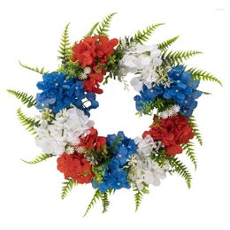 Decoratieve bloemen 67JB Independence Day kunstmatige hortensia's voordeur krans simulaties decoraties