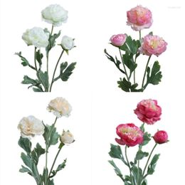 Decoratieve bloemen 67JE 38cm Ranunculus Asiaticus voor trouwhuis voor het huwelijkshuis Decoratie kunstmatig