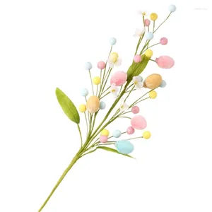 Fleurs décoratives 67Je Oeufs de fleurs de Pâques artificiels Table maître de table Créer des atmosphères accueillantes
