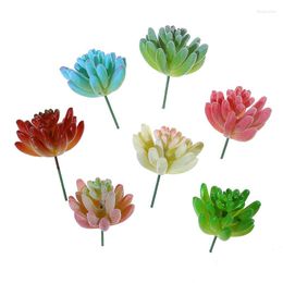 Decoratieve bloemen 6 cm PVC kunstmatige succulenten bloemhoofd kerst Halloween feest huis decoratie nep planten diy arrangement flores