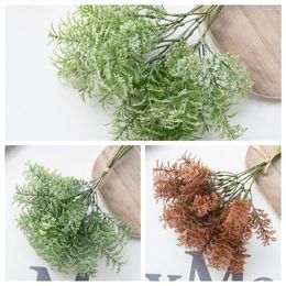 Fleurs décoratives 6pc plante d'absinthe artificielle adaptée au mariage bricolage rebord de fenêtre maison bureau fête décoration