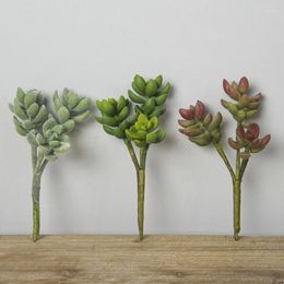 Decoratieve Bloemen 6 stks 15 cm Lengte Kunstmatige Succulenten Tak Voor Ambachtelijke Vaas Materiaal Accessoire Decoratie Bloemschikken DIY