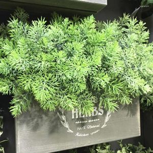 Fleurs décoratives 6 pièces artificielle corail herbe décoration de la maison bricolage guirlande de noël faux pin plantes vertes bouquet
