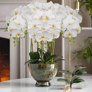 Flores decorativas 6 piezas orquídea artificial mariposa polilla decoración del hogar accesorios de decoración de boda