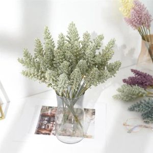 Decoratieve bloemen 6 stks kunstmatige tarweoorbloem voor bruiloftsfeestdecoratie diy ambacht plakboek home decor boeket
