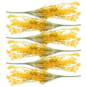 Decoratieve bloemen 6 stuks kunstgeel ambacht simulatie bloesem Po Prop planten boeket voor thuis bruiloft