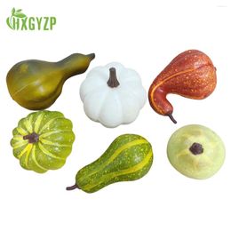 Decoratieve bloemen 6 stks diverse kunstmatige pompoenen herfstoogst thuis decoratie set schuimpompoen voor Thanksgiving Halloween herfst diy