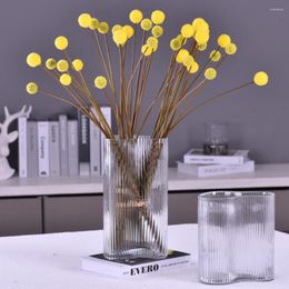 Decoratieve bloemen 6 -stks/bundel Dandelion Ball Artificial Branch Living Room Tafel Party Wedding Golden Balls Pompom Fake Flower