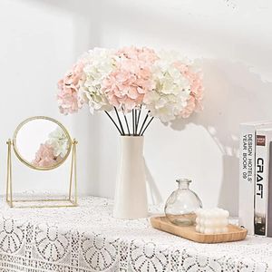 Fleurs décoratives 6pcs Hortensia Faux artificiels avec tiges fausses pour décoration de mariage bouquet à la maison décor