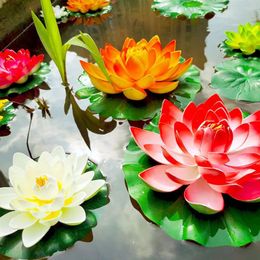 Ensemble de fleurs décoratives, 6 pièces, faux Lotus durable et inodore, pour un faible entretien, décoration de jardin de maison, sans flétrissement