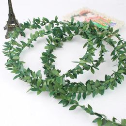 Flores decorativas de 7.5 m Garland de hiedra artificial Follaje Hojas verdes Falsas Vine Tandilla Hoja Plan de colgación de bricolaje Diy