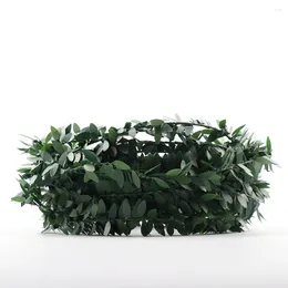 Guirlande de fleurs décoratives en soie, 7.5M, feuilles vertes, feuillage artificiel, accessoires de couronne faits à la main, décoration de fête de mariage