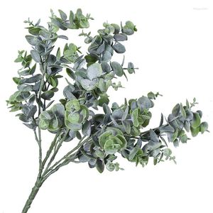 Decoratieve bloemen 7 Forks Small Eucalyptus Leaf 37 cm groen plant geld simulatie gras thuis bruiloft Docor Diy arrangement accessoires