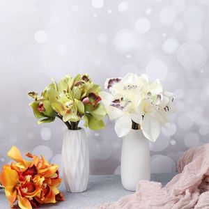 Decoratieve bloemen 7 kopfestival Leveringen Wedding Vintage Diy Decor Artificial Bouquet Silk Orchid Fake Flower