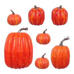 Fiori decorativi 7 pezzi Ornamenti modello zucca per armadio Decorazioni di Halloween Zucche impilabili per interni Schiuma Incantevole autunno