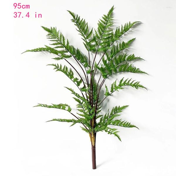 Fleurs décoratives 70-95CM Grand Palmier Artificiel Faux Plantes Feuille De Fougère Branche En Plastique Aménagement Paysager Maison Jardin Décoration De Noël