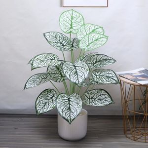 Fleurs Décoratives 70CM 18Leaves Plantes Vertes Artificielles Simulation Tropicale Palmier En Plastique Banane Faux Branche El Maison Maison Décoration