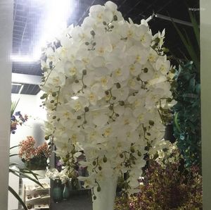 Decorative Flowers 70cm Artificial Butterfly Orchid Silk Flower Wisteria Phalaenopsis Long Home Garden Party Wedding Decoration Dinner Cent