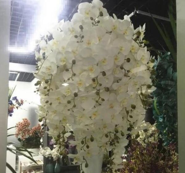 Flores decorativas 70 cm mariposa artificial orquídea flor de seda glicina phalaenopsis largo hogar jardín fiesta boda decoración cena centavo 2024304