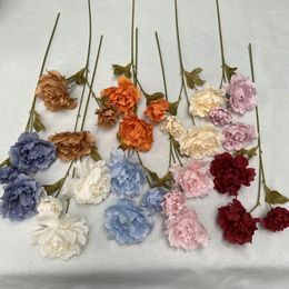 Decoratieve bloemen 70 cm kunstmatige cachino pioen boeket woonkamer huisdecoratie indoor eettafel thee zijden stof stof