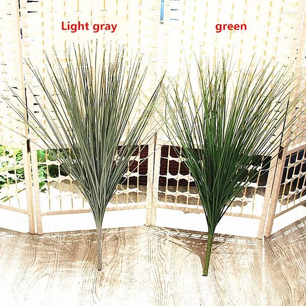 Fleurs décoratives 70CM Artificielle Reed Herbe Plantes Vert En Plastique Oignon Bundle Intérieur Arrangement De Fleurs Matériel De Mariage El Décor À La Maison