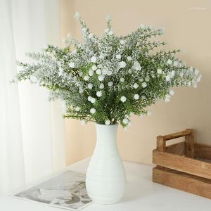 Fleurs décoratives 70cm Blanc Gypsophile Artificielle Mariage DIY Bouquet Décoration Arrangement En Plastique Bébés Souffle Faux Fleur Décor À La Maison