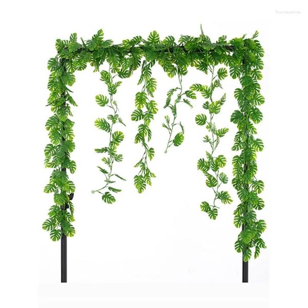 Fleurs décoratives 72 mailles feuillage vert vigne pour la maison rebord de fenêtre tenture murale accessoire de noël décor de mariage plantes artificielles pographie