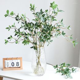 Fleurs décoratives 73cm / 113cm Artificielle Ficus Arbre Branche Branches Plantes En Plastique Mini Mariage En Plein Air Décoration De La Maison Arrangement De Fleurs