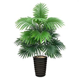 Fleurs décoratives 75 cm 21 Fourks plantes artificielles faux palmier grand coco plastique faux vert sagoues cycas pour la maison