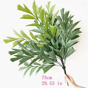 Fleurs décoratives 75CM Artificielle Palmier Tropical Faux Plantes Rare Arbuste Branche Intérieur En Plastique Maison El Décoration De Noël Accessoires