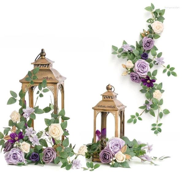 Fleurs décoratives 75 cm de mariage artificiel Asle Fleur Lanternes Lantern Décorations fêtes des fêtes Arches Foyers Silk