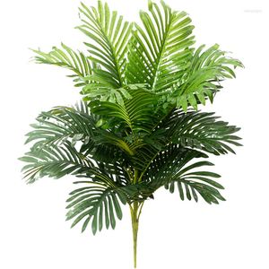 Fleurs décoratives 75 cm arbre tropical grandes plantes artificielles fausses feuilles de palmier en plastique en pot de noix de coco pour la décoration de mariage de jardin à la maison