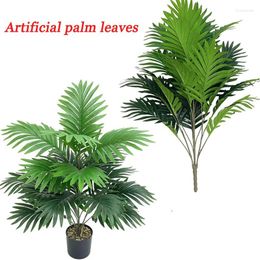 Flores decorativas 78 cm Palmera tropical Plantas artificiales grandes Hojas de seda de Monstera falsas Coco grande sin maceta para la decoración del jardín del hogar