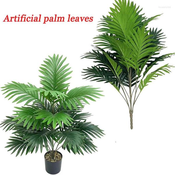 Fleurs décoratives 78 cm palmier tropical grandes plantes artificielles fausses feuilles de soie Monstera grande noix de coco sans pot pour la décoration de jardin à la maison