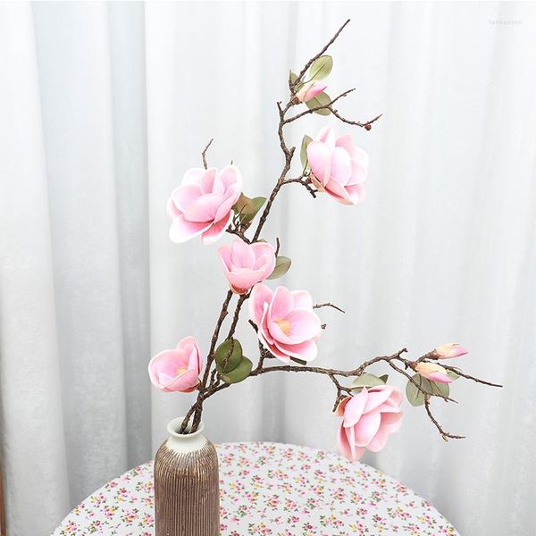 Flores decorativas 78 cm blanco rosa orquídea seda flor artificial decoración ramo boda fiesta hogar falso DIY arte