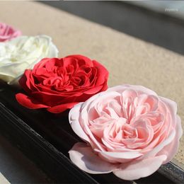 Fleurs décoratives 8.5CM / 5pcs Savon Artificiel Austin Roses Tête De Fleur Simulation Rose Éternelle Parfumée Pour La Décoration De Boîte De Mariage DIY