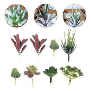 Decoratieve bloemen 8 stuks kunstmatige vetplanten decor DIY plant ornamenten nep versiering