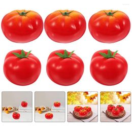 Fleurs décoratives 8 pièces imitation tomate tomates cerises faux légumes modèles simulés décoration mousse réaliste artificielle enfant en bas âge