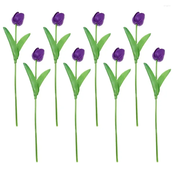 Fleurs décoratives 8 pcs simulation Tulip TULIPS ARRIFICIEU