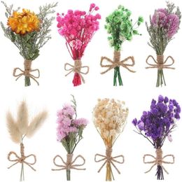 Fleurs décoratives 8 pièces mini bouquet de fleurs séchées boutique en résine naturelle époxy pour album de bricolage de maquillage art décoration créative hobby