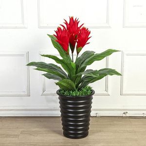 Decoratieve bloemen 80 cm 3 koppen nepbloemsimulatie Boom groen grotere planten ingemaakte plastic bonsai voor huis woonkamer kantoor pography